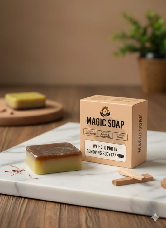 Handmade Magic Soaps For Skin Glow and Tan remover (pack of 2)