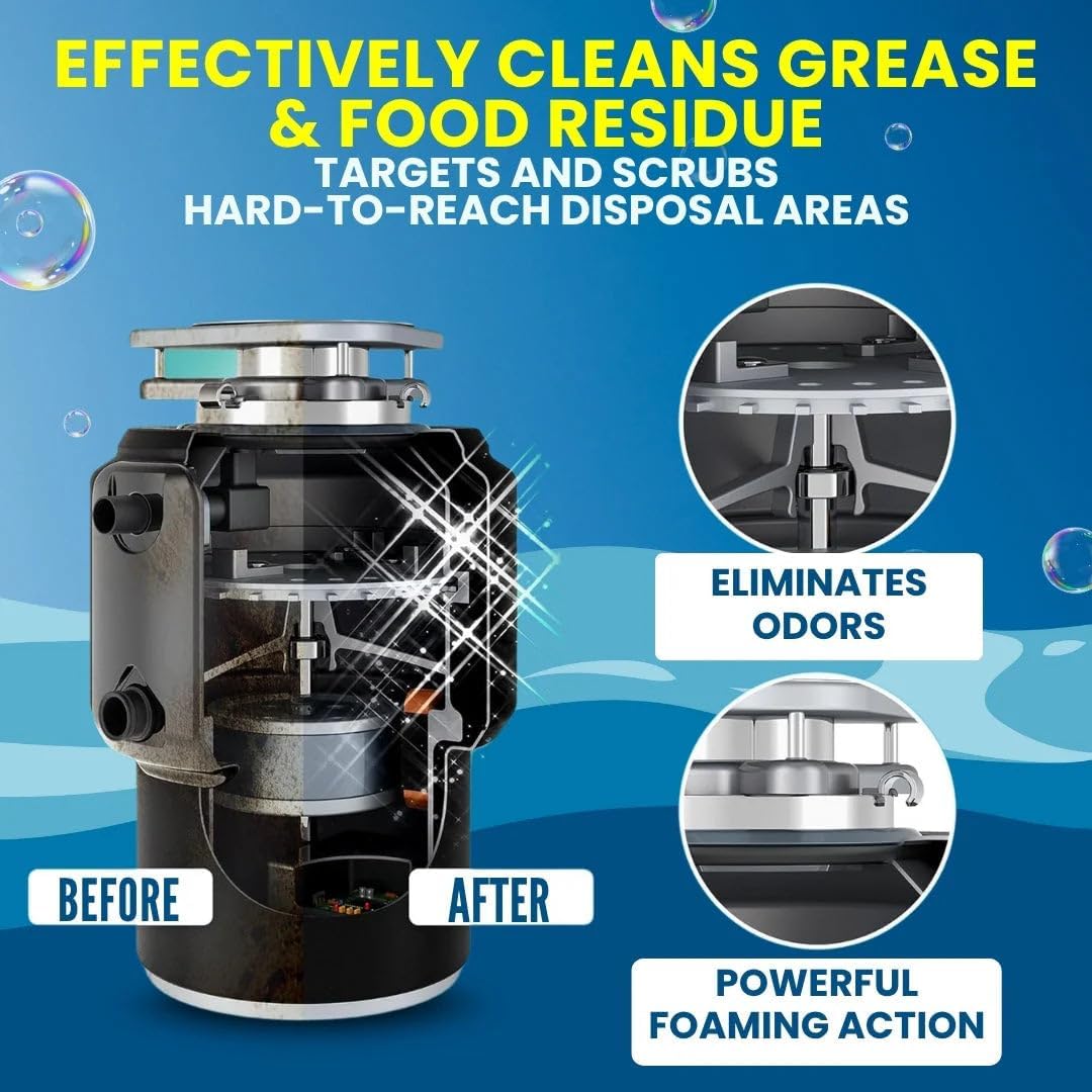 Foaming Drain Cleaning Tablets for Sink, Pipes & Disposal(48 units)