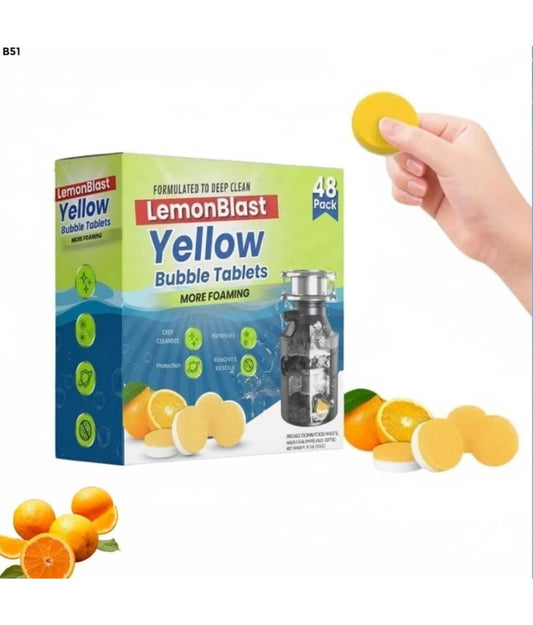 Foaming Drain Cleaning Tablets for Sink, Pipes & Disposal(48 units)